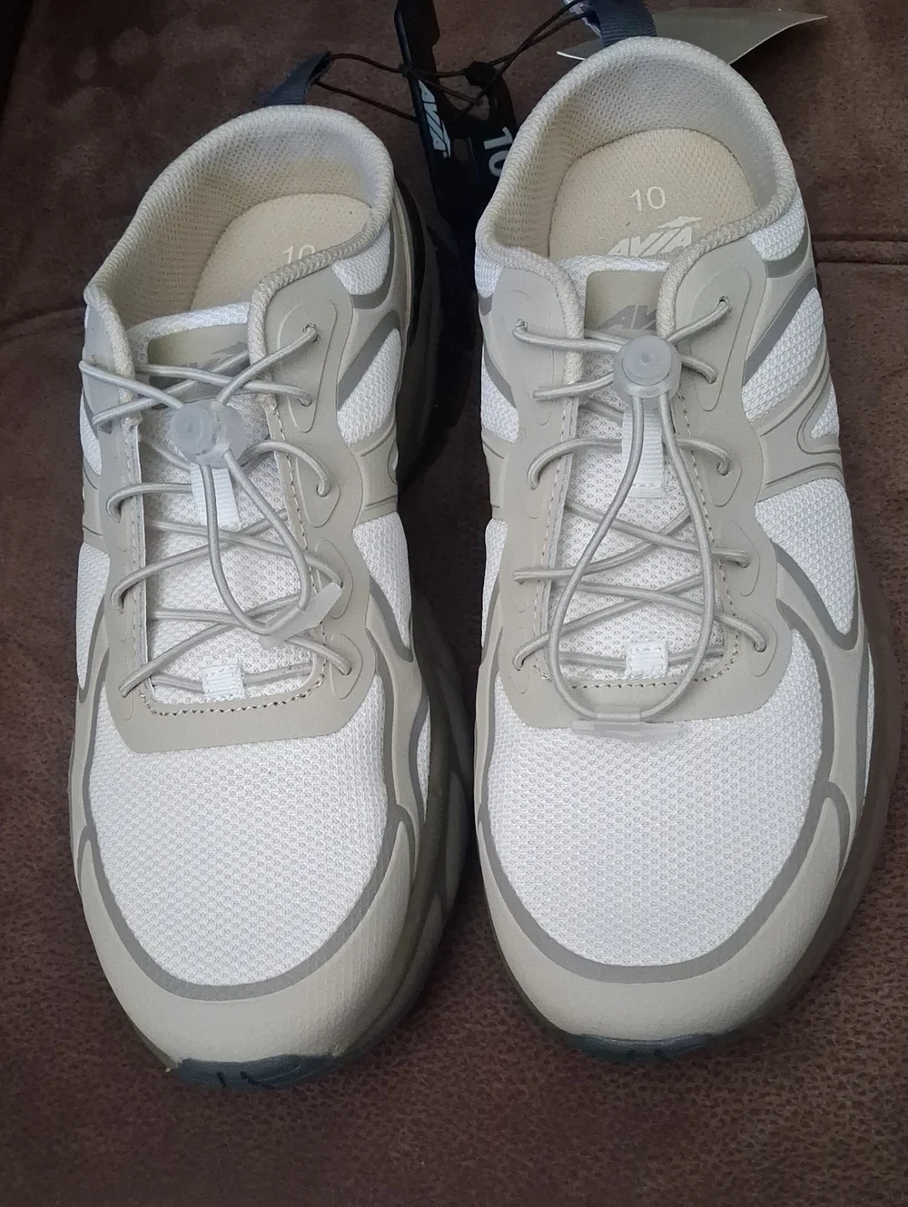 Avia Women's Backless Athletic Sneakers in Cream And Tan Size 10